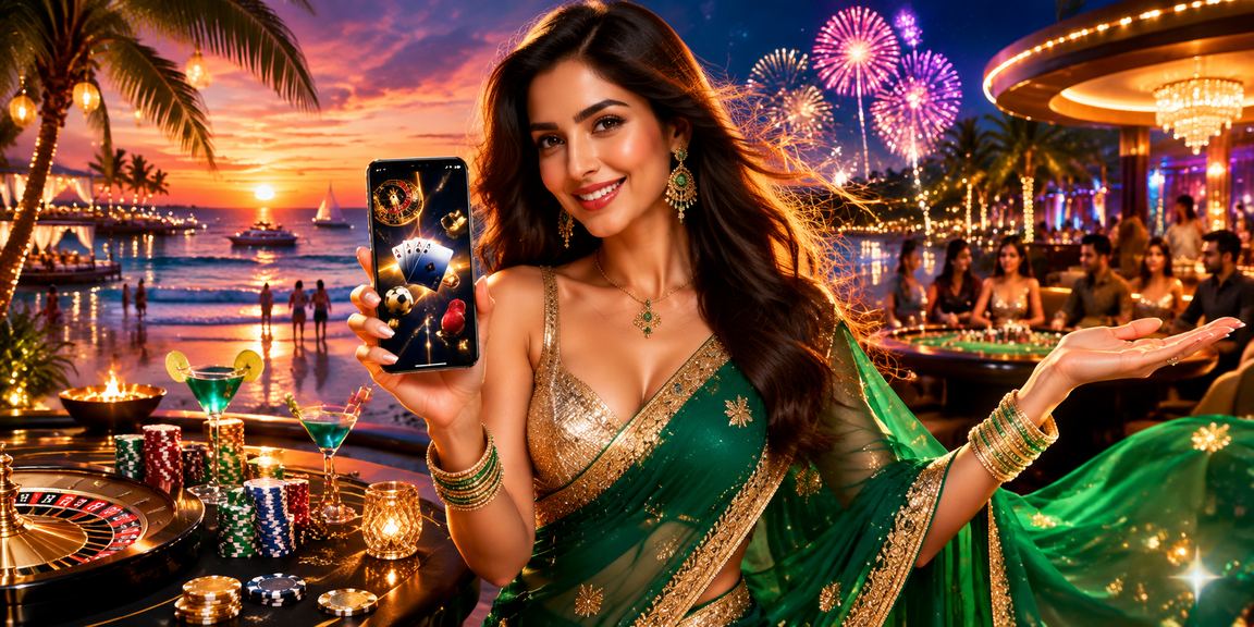 Female player enjoying live casino games on mobile in Goa